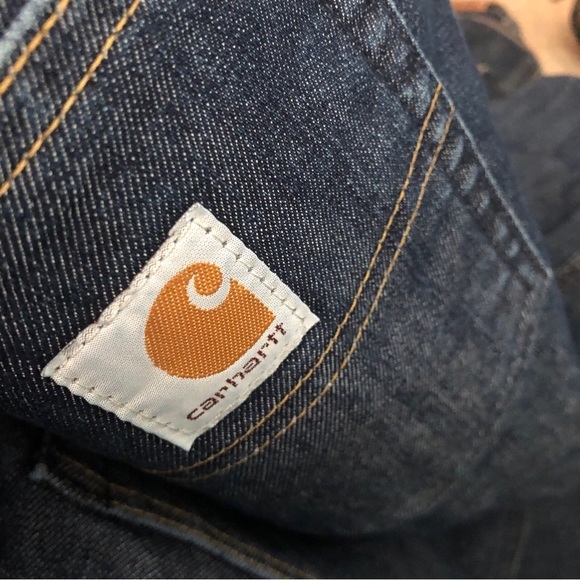 Carheart jeans size 14 NWT  WOMEN  NEW DARK‎ BLUE DENIM #MC D - Picture 4 of 8